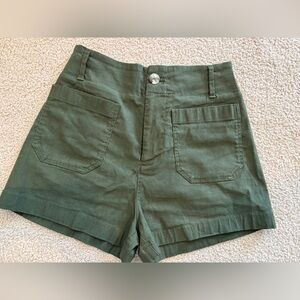 Anthropologie Maeve Colette Olive Green Maeve Shorts